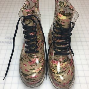 Floral combat boots (F21)